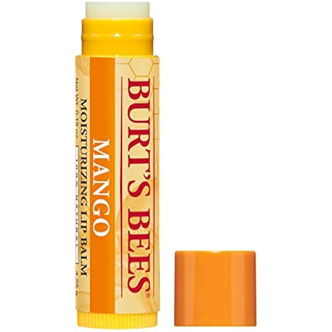 Burt's Bees 100% NATURAL MOISTURIZING LIP BALM, MANGO BEESWAX & FRUIT EXTRACTS - 12 TUBES - Image 1